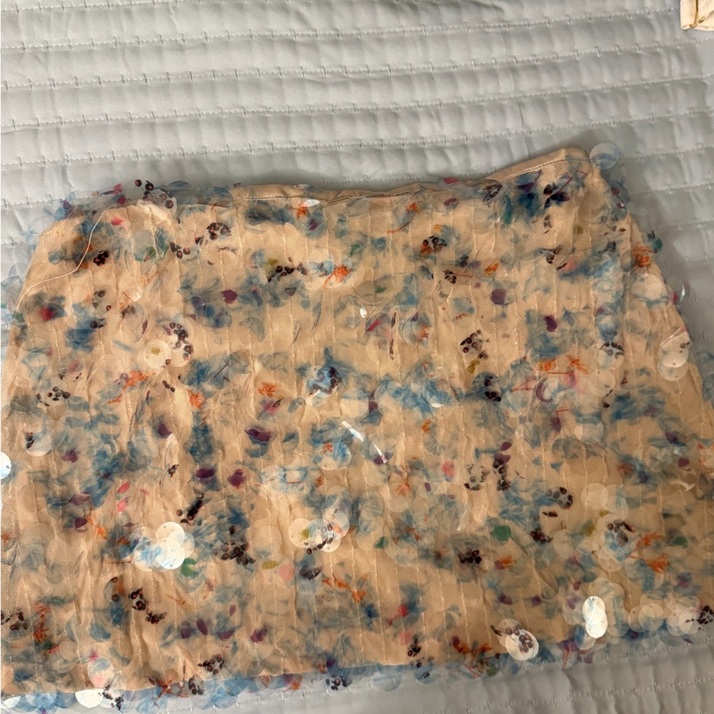 Floral Sequin Women's Skirt